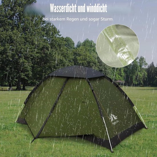 Night Cat 1 Persoon Kampeer Tent: Waterdichte Rugzaktent voor 1 Man Lichtgewicht Eenvoudige Opzet Wandelingen in de Achtertuin van Night Cat — afbeelding 4