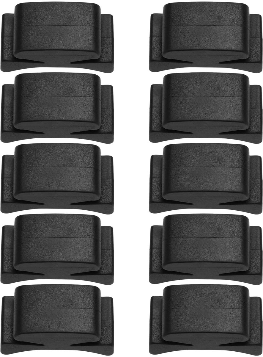 Dailygoods- Pick Houder Zwart - 10 Stuks - Rubber - Compatibel met Gitaar/Bas/Ukulele - Eenvoudig te Installeren - 25x12 mm - Plectrumhouder