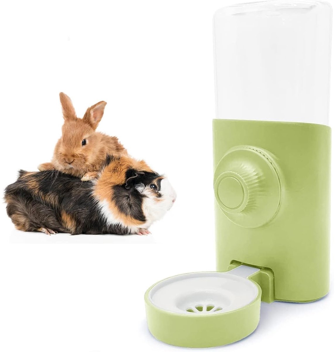 Dailygoods- Waterdispenser 600 ml - Automatische Drinkfontein - Duurzaam - Afneembaar en Wasbaar - Geschikt voor Konijnen/Hamsters - Stille Ontwerp - Dierenwaterfles