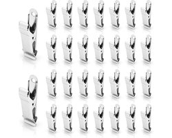 Mini Krokodillenklemmen - Veerklemmen Metalen Clips - Hobby Knutselen Ophangen - Gladde Kaak Stevige Veer - 4 cm - Zilver