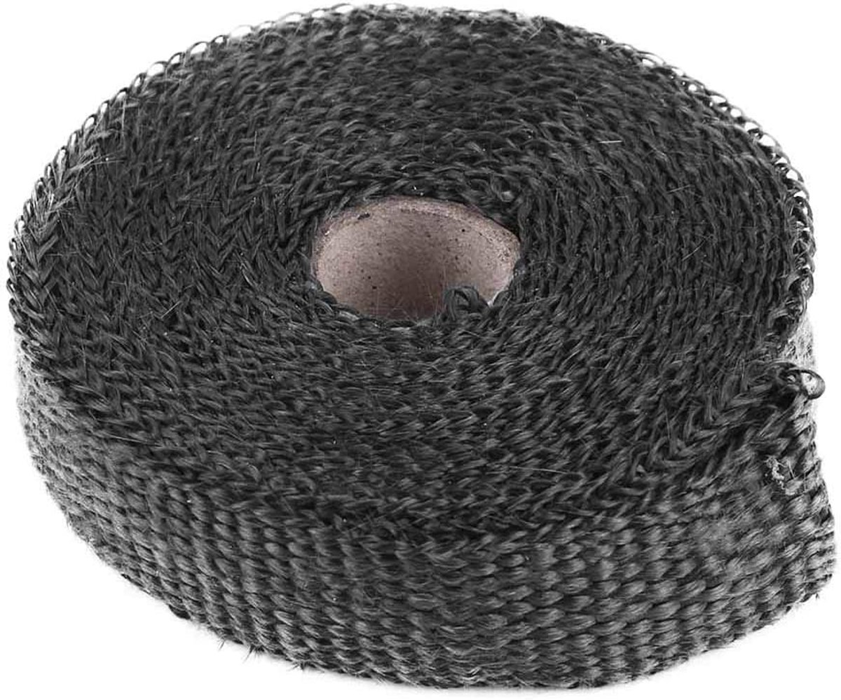 Uitlaatwarmte isolatie - Isolatietape - Motoronderdelen beschermen - Inclusief kabelbinders - 5 Meter - Zwart