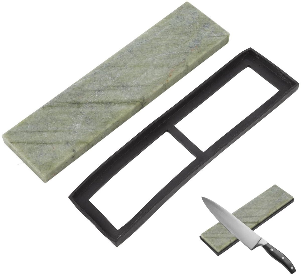 Dailygoods- Oliesteen Fijne Graan - Slijpsteen voor Messen - Natuurlijke Grindstone - Keukenmes Slijpen - Polijsten - Scherpe Randen