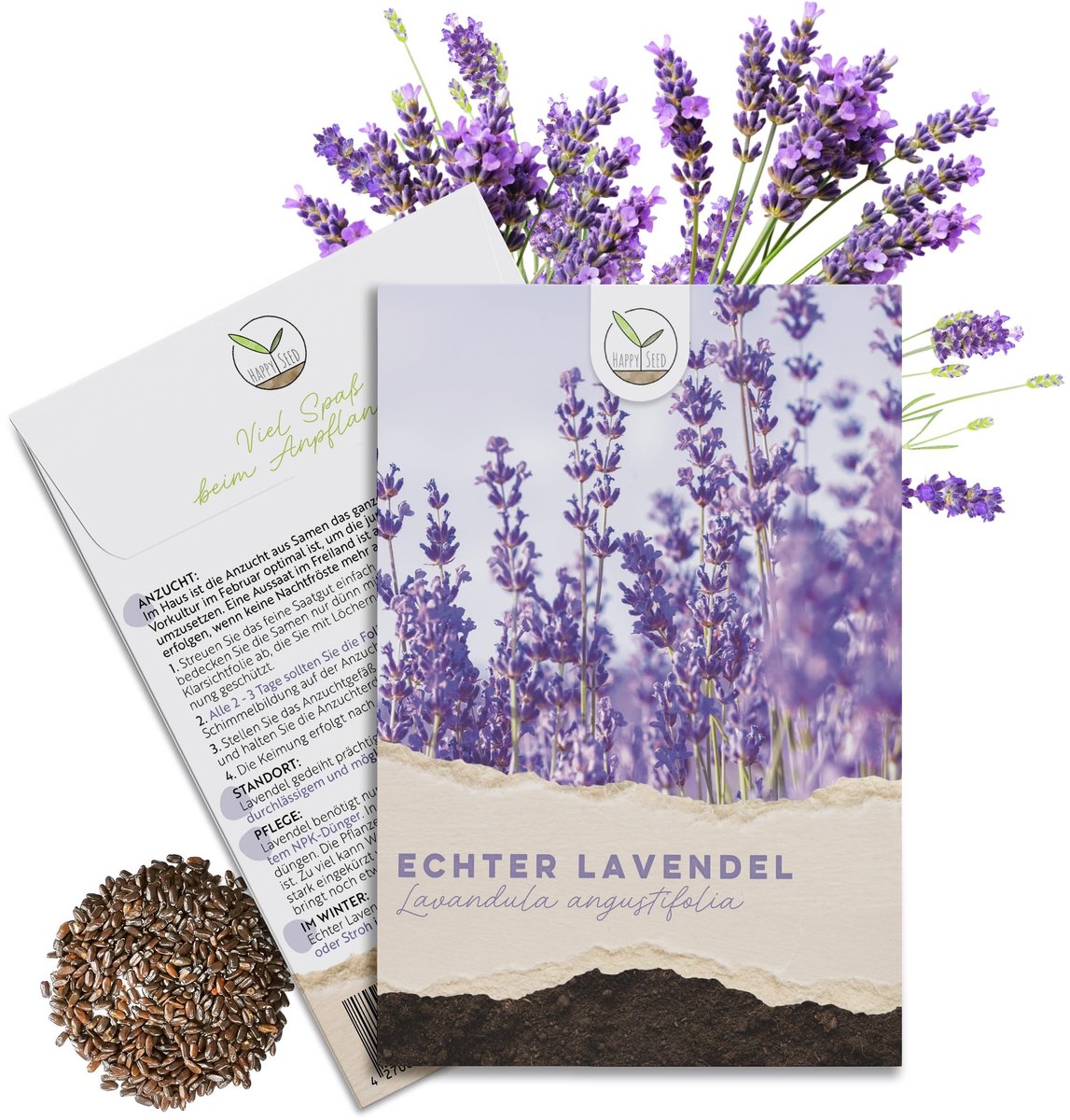 Dailygoods- Lavendelzaden hoge kiemkracht - Tuinzaden - Geneeskrachtige plant - Ideaal voor bijen/vlinders - Aromatische geur - Inclusief GRATIS e-book
