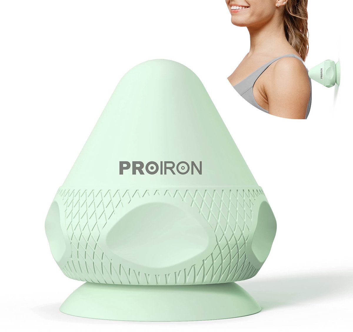 Dailygoods- Massagebal met Zuignappen - Triggerpoint Massagebal - Massageapparaat voor Thuis - Duurzaam Siliconen - Intensieve Werking