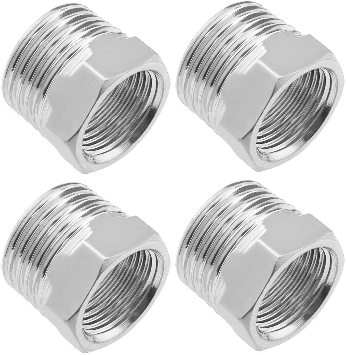 Dailygoods - 1/2 Mannelijk naar 3/8 Vrouwelijk Connector - Draadverloopaccessoires - Zilver - Praktische Reducer Adapter - Voor Waterleiding en Sanitair