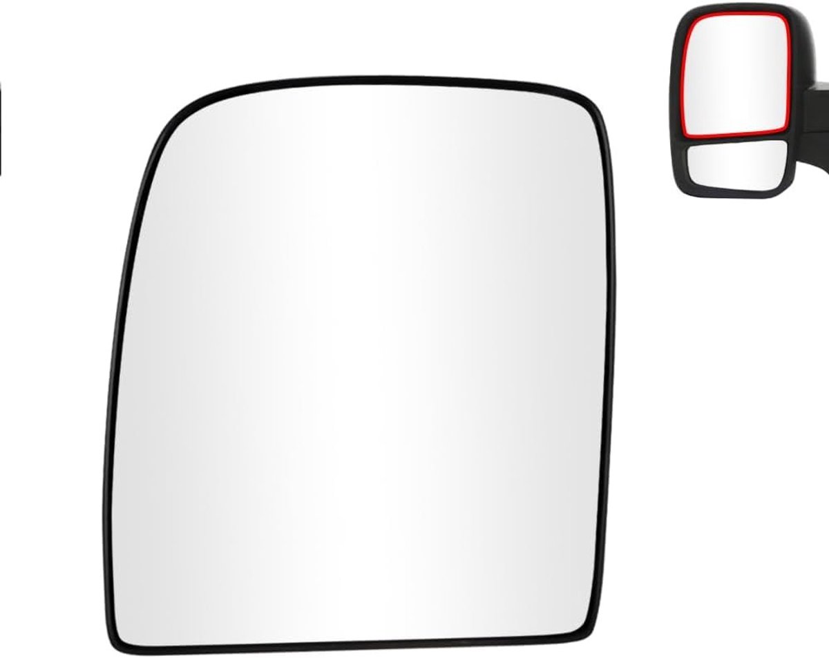 Verwarmd Buitenspiegelglas Rechts voor Citroen Jumpy, Peugeot Expert, Fiat Scudo en Toyota Proace 2007-2016 - Vervangend Spiegelglas voor Passagierszijde