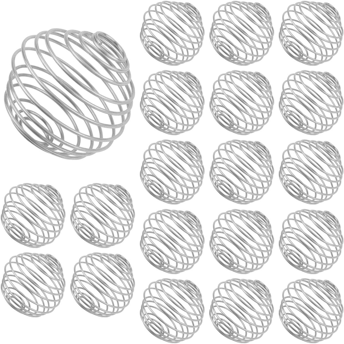 Dailygoods- Mixerbal - 20 Stuks - 304 Roestvrij Staal - Draadontwerp - Geschikt voor Shakerbekers - 5,5 cm Diameter - Duurzaam en Makkelijk Schoon te Maken - Shakerbal