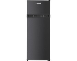 Heinner HF-H2206DGE++ Koel-vriescombinatie 206 L – Instelbare Thermostaat – LED-verlichting – Omkeerbare Deur – Vingerafdrukbestendige Afwerking – Antracietgrijs – 5 Jaar Garantie