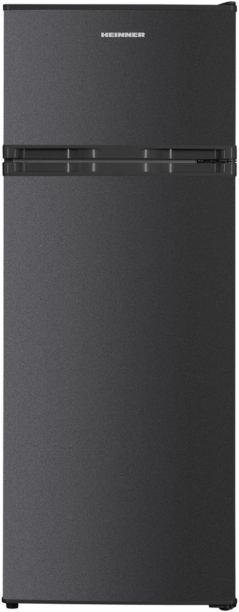 Heinner HF-H2206DGE++ Koel-vriescombinatie 206 L – Instelbare Thermostaat – LED-verlichting – Omkeerbare Deur – Vingerafdrukbestendige Afwerking – Antracietgrijs – 5 Jaar Garantie