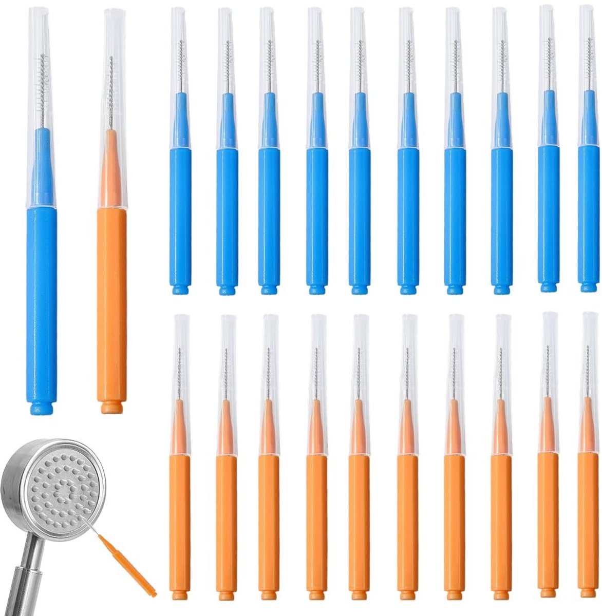 Dailygoods - 40 Stuks Douchekop Schoonmaakborstels in Diverse Kleuren