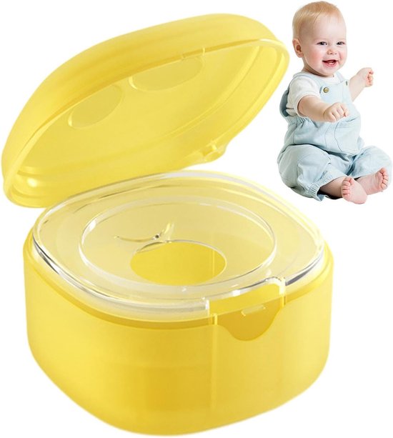 Fopspeen Organizer - Fopspeenhouder Speendoosje - Baby Spullen Opbergen - Stofdicht Ontwerp - 103 x 7 x 58 cm - Geel — afbeelding 5