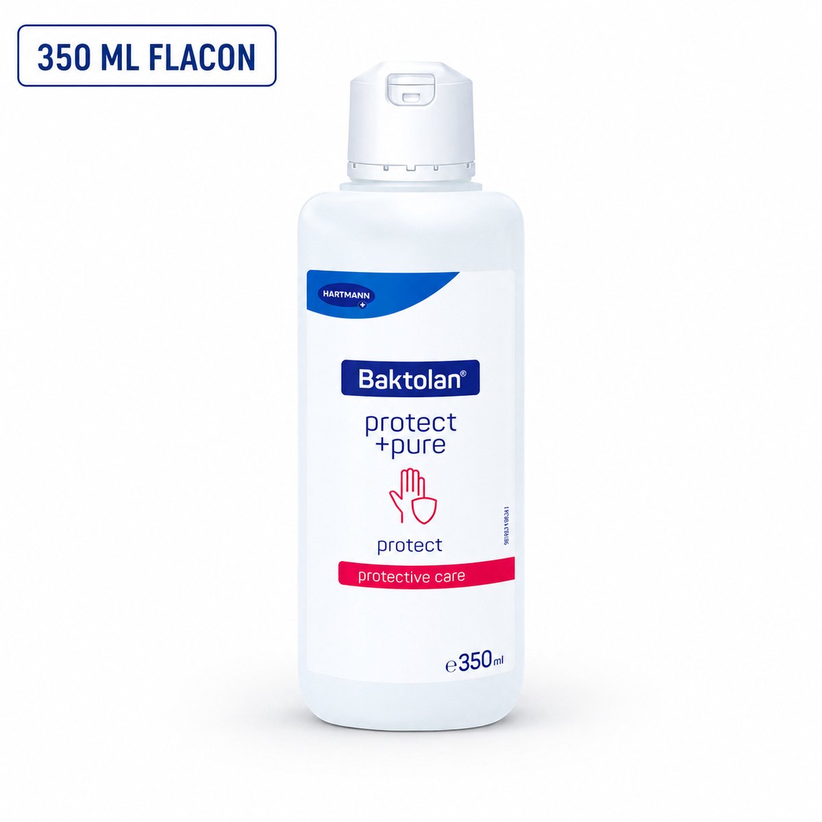HARTMANN Baktolan Protect+ Pure Huidbeschermingslotion – 350 ml – Parfumvrij – Voor Belastende Handen en Veelvuldig Handschoengebruik – Zonder Siliconen en Parabenen
