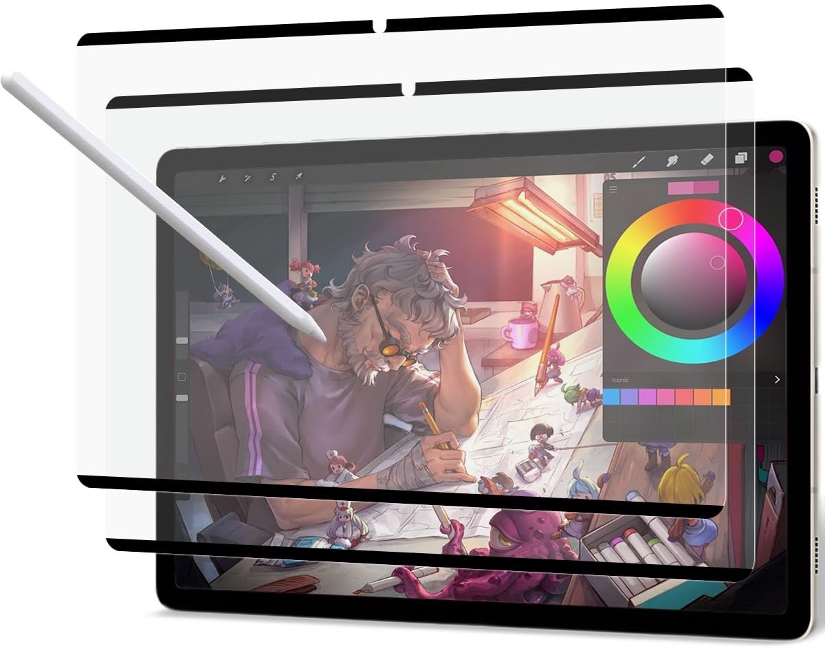 Solidchoice- Magneetfolie 2 Stuks - Papieren Folie - Afneembaar - Herbruikbaar - Antislip - Compatibel met Samsung Galaxy Tab 11 Inch - Schrijffolie
