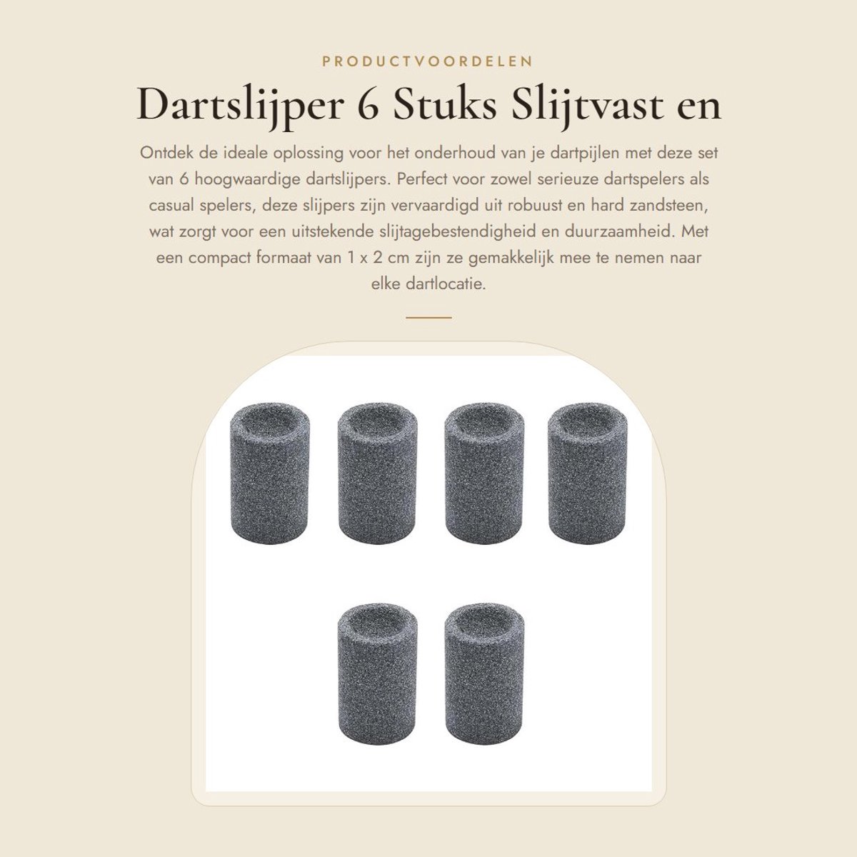 Solidchoice- Dartslijper 6 Stuks - Slijtvast/duurzaam - Compact Formaat - Geschikt voor Darts - Verwijdert Metalen Bramen - Perfect voor Dartsport - Slijper
