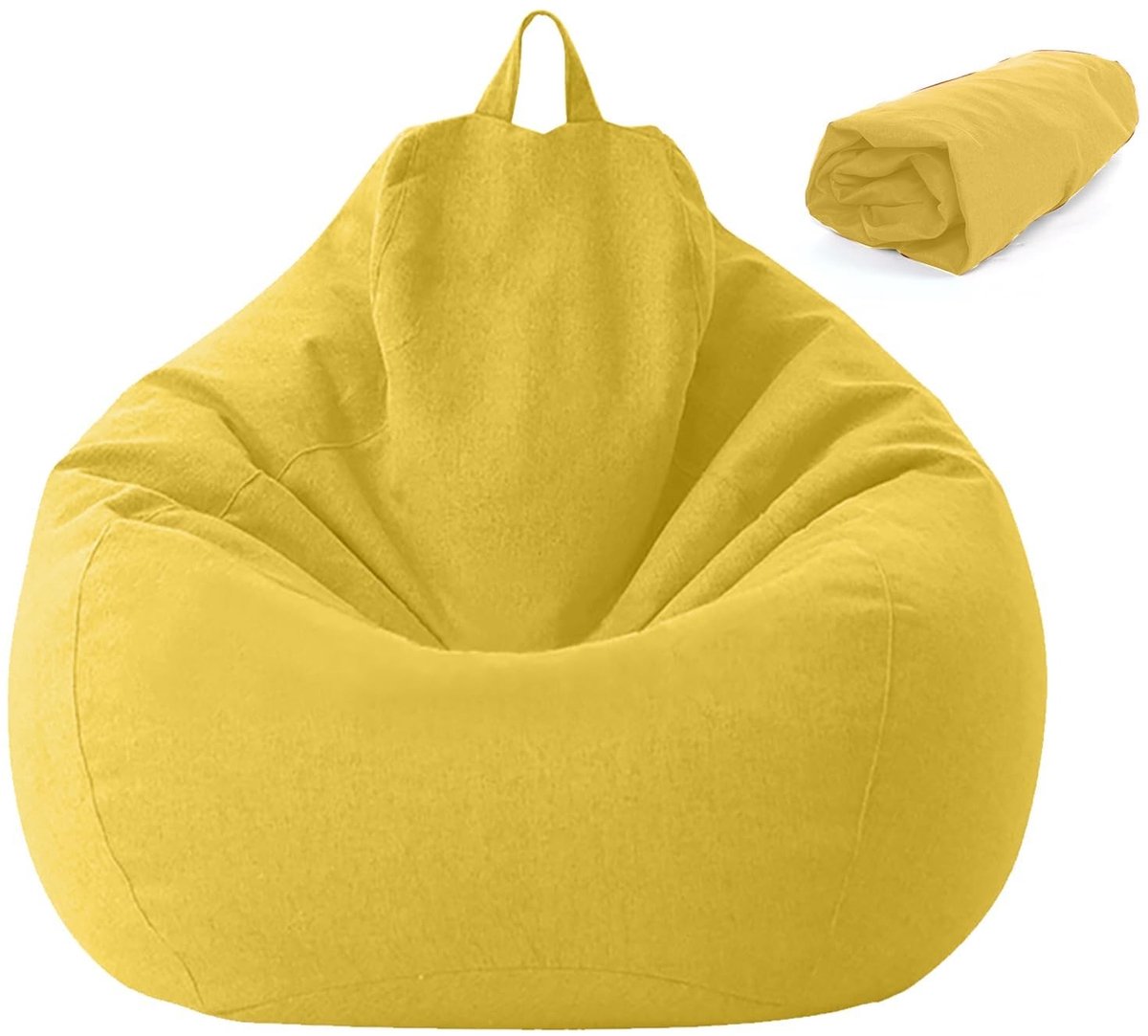 Solidchoice - Zitzak voor Kinderen en Volwassenen - Gele Beanbag 100 x 120 cm