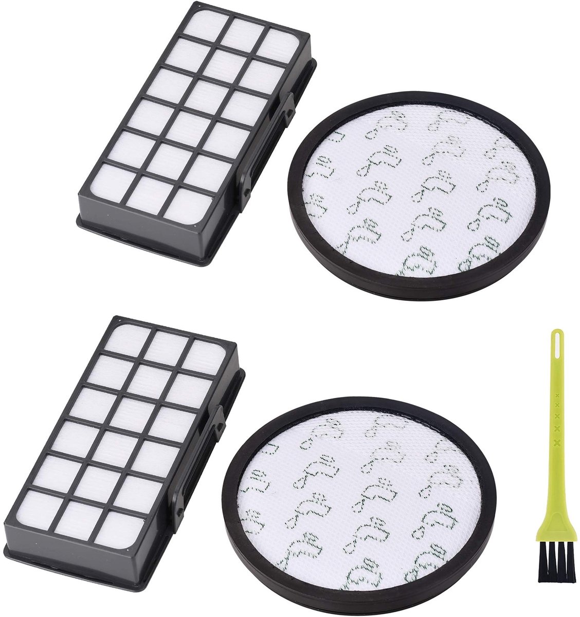Solidchoice- Filterset 2 Stuks - Compatibel met Rowenta X-Trem Power Cyclonic - HEPA-filters - Schuimstoffilter - Reinigingsborstel - Zr006001 - Stofzuigerfilters