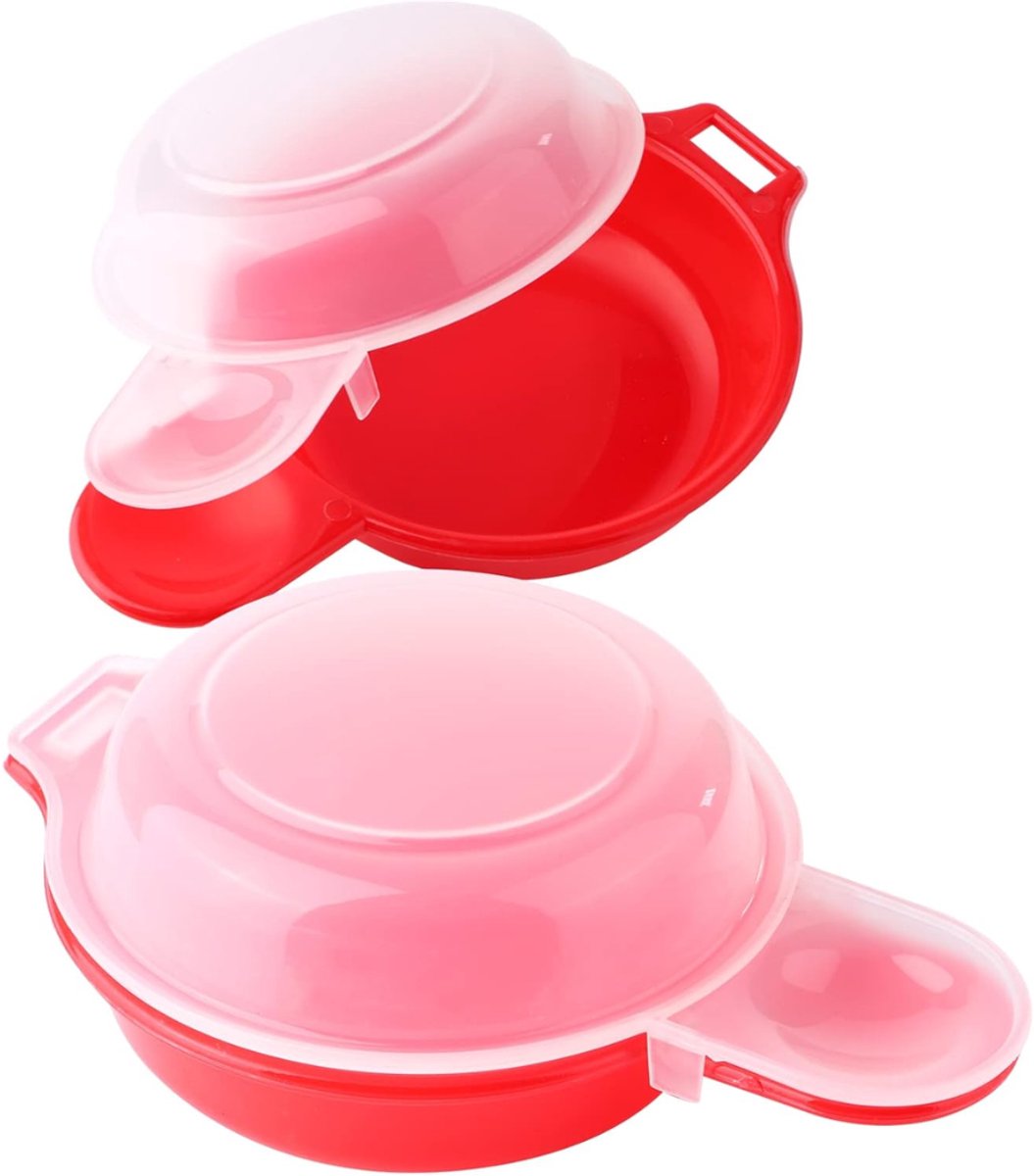 QORA® Eierkoker magnetron - Eierkoker - Eierkoker - Rood - 18cm x 16cm x 6cm