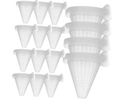 Aquarium Voederbakjes - Visvoer Bakken - Schoon Voeren - Voorkomt Verspreiding - 25 Stuks - Transparant