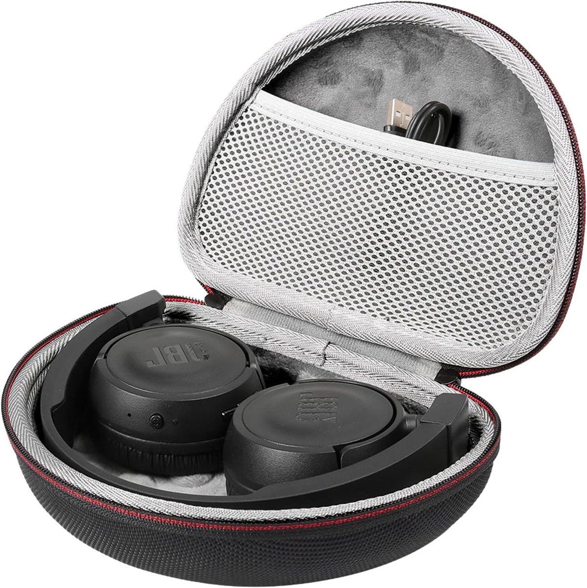 Draagtas voor Hoofdtelefoon, Beschermende Case voor Draadloze Noise Cancelling Hoofdtelefoons, Lichtgewicht en Handzaam, Geschikt voor T450BT/500BT (Zwart)