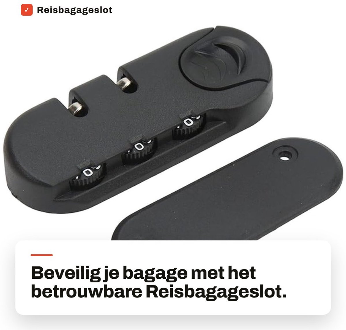 Dailygoods- Reisbagageslot 3-cijferig - Kofferveiligheidsslot - Zinklegering - ABS-materiaal - Slijtvast - Krasbestendig - Kofferslot