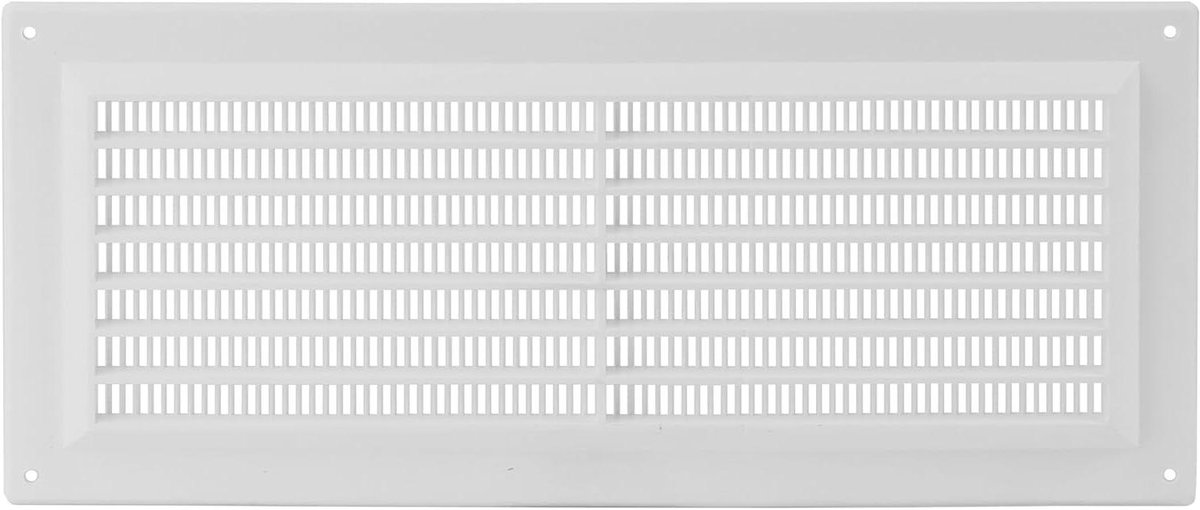 Ventilatierooster - Rooster Afdekraster - Luchtcirculatie Verbeteren - Geïntegreerde Insectenwering - 300x130 mm - Wit