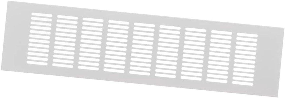 Ventilatie Rooster - Luchtgitter - Meubel Ventilatie - Corrosiebestendig Aluminium - 100x400mm - Wit