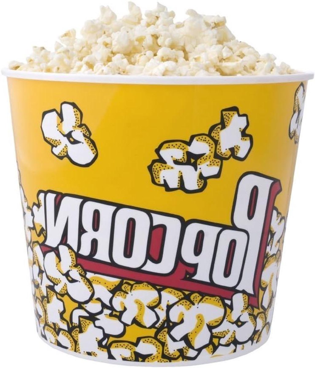 Popcornhouder Kunststof - Snackbak Filmavond - Filmavond Thuis - Grappige Vorm - 20 x 197 x 163 cm - Wit