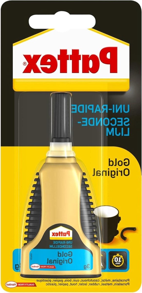 Superlijm Gel - Secondelijm Tube - Snelle Reparaties - Nauwkeurige Dosering - 3 Gram - Goud