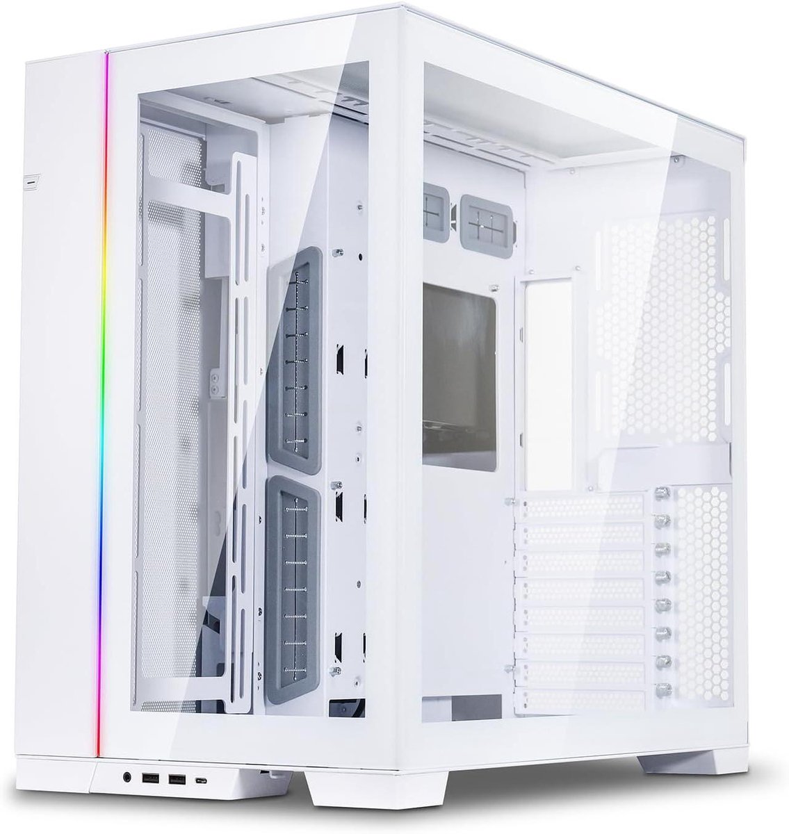 Midi Tower Behuizing - Computerkast ATX - PC Bouwen - Dubbel Kamer Ontwerp - Midi Tower - Wit