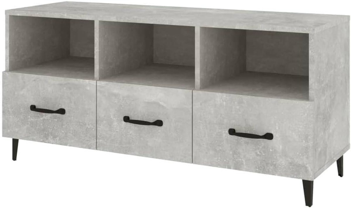 TV Kast - Mediameubel Hifi - Woonkamer Inrichten - Met LED Verlichting - 102x50cm - Beton Grijs