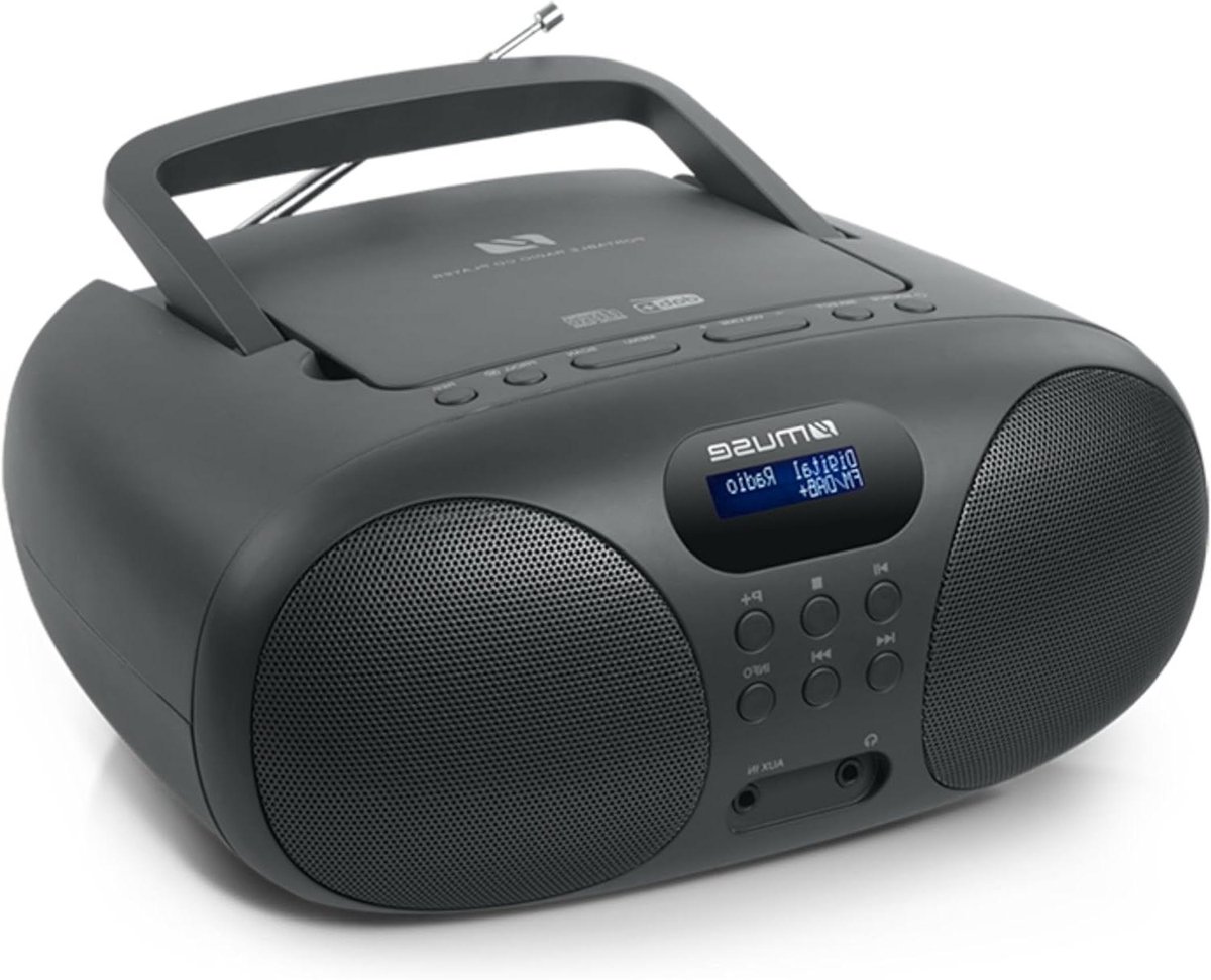 Draagbare CD Radio - Radio CD Speler - Muziek Luisteren - DAB+ Ontvangst - Compact Formaat - Zwart