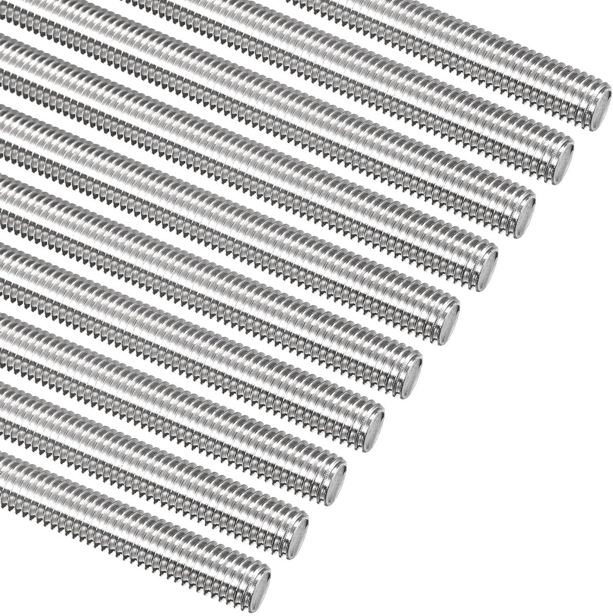 Draadstangen M10 - Schroefdraadstangen Volledige schroefdraad - Montagebevestiging - 304 Roestvrij Staal - M10 x 250 mm - Zilverkleurig