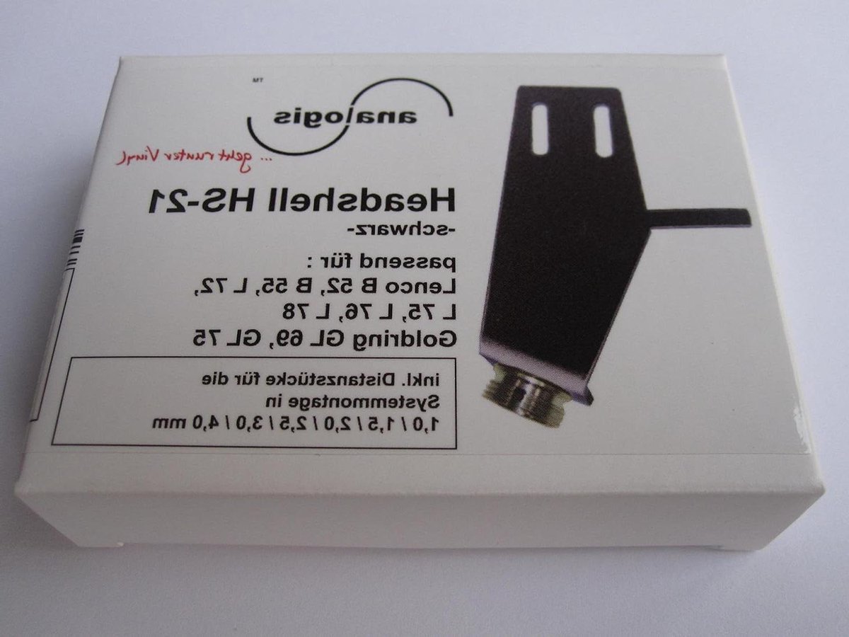 Headshell voor platenspeler - Element houder - Platen afspelen - Aluminium design - 7.8 x 4.8 x 1.9 cm - Zwart