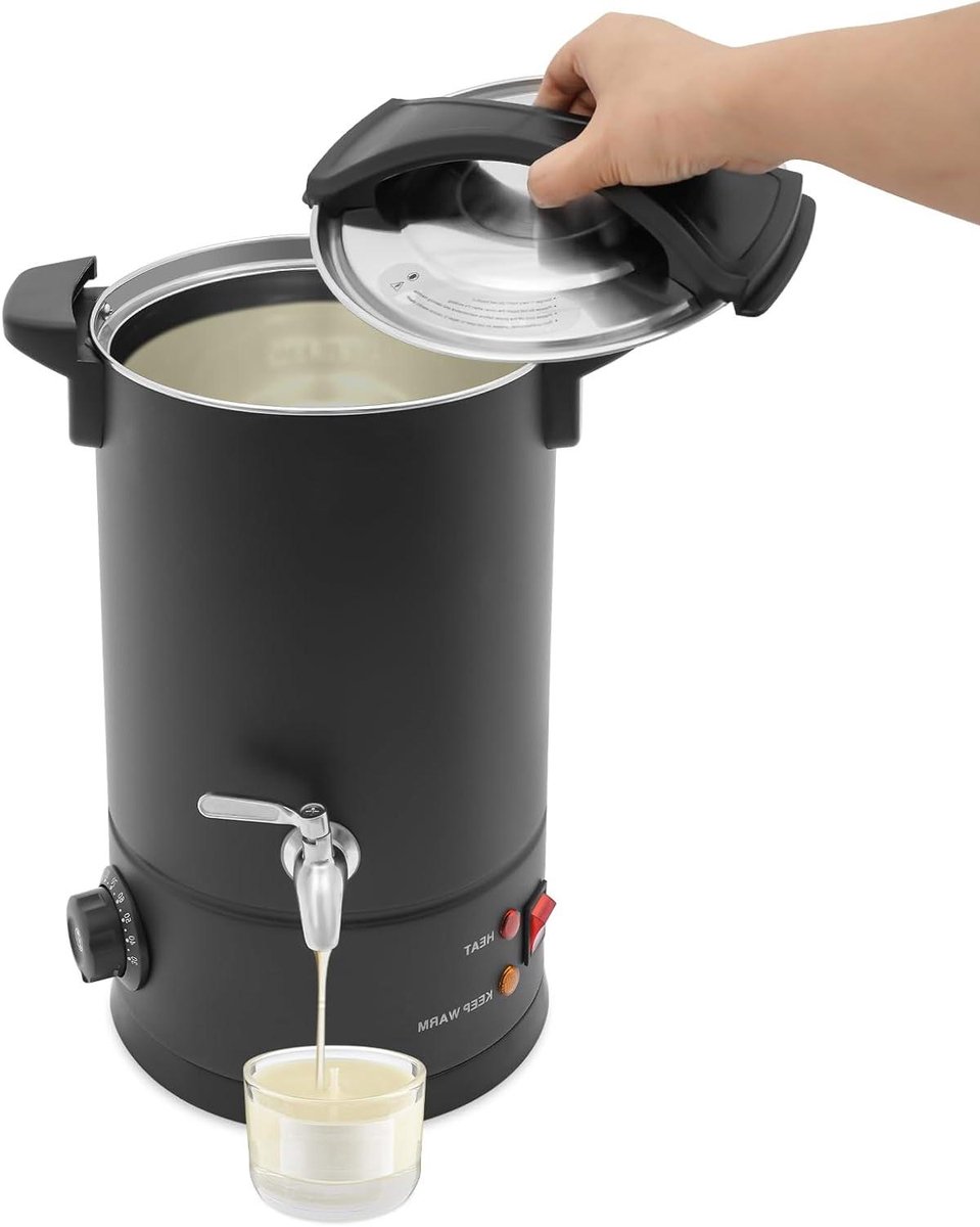 Wax Smeltmachine - Smeltpot Elektrisch - Kaarsen Maken - Grote Capaciteit - 8 Liter - Zwart