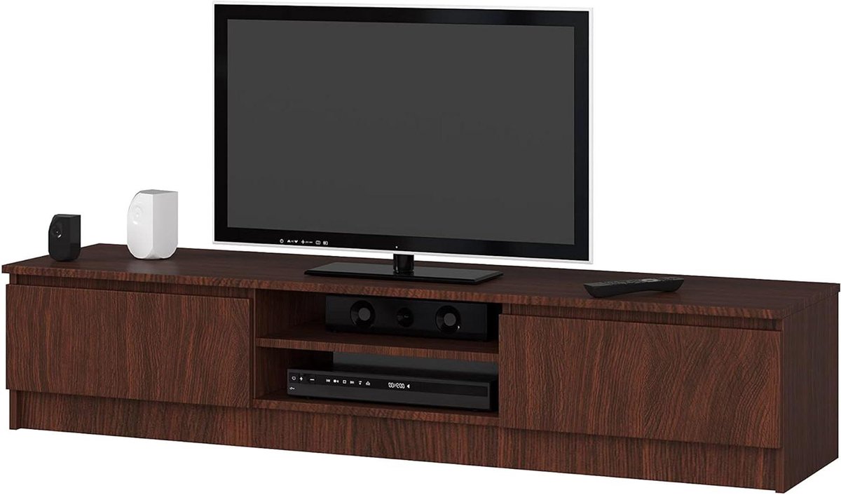 TV Kast - TV Meubel Dressoir - Opbergen Multimedia - Open Plank Midden - 160 cm Breed - Niet Gespecificeerd