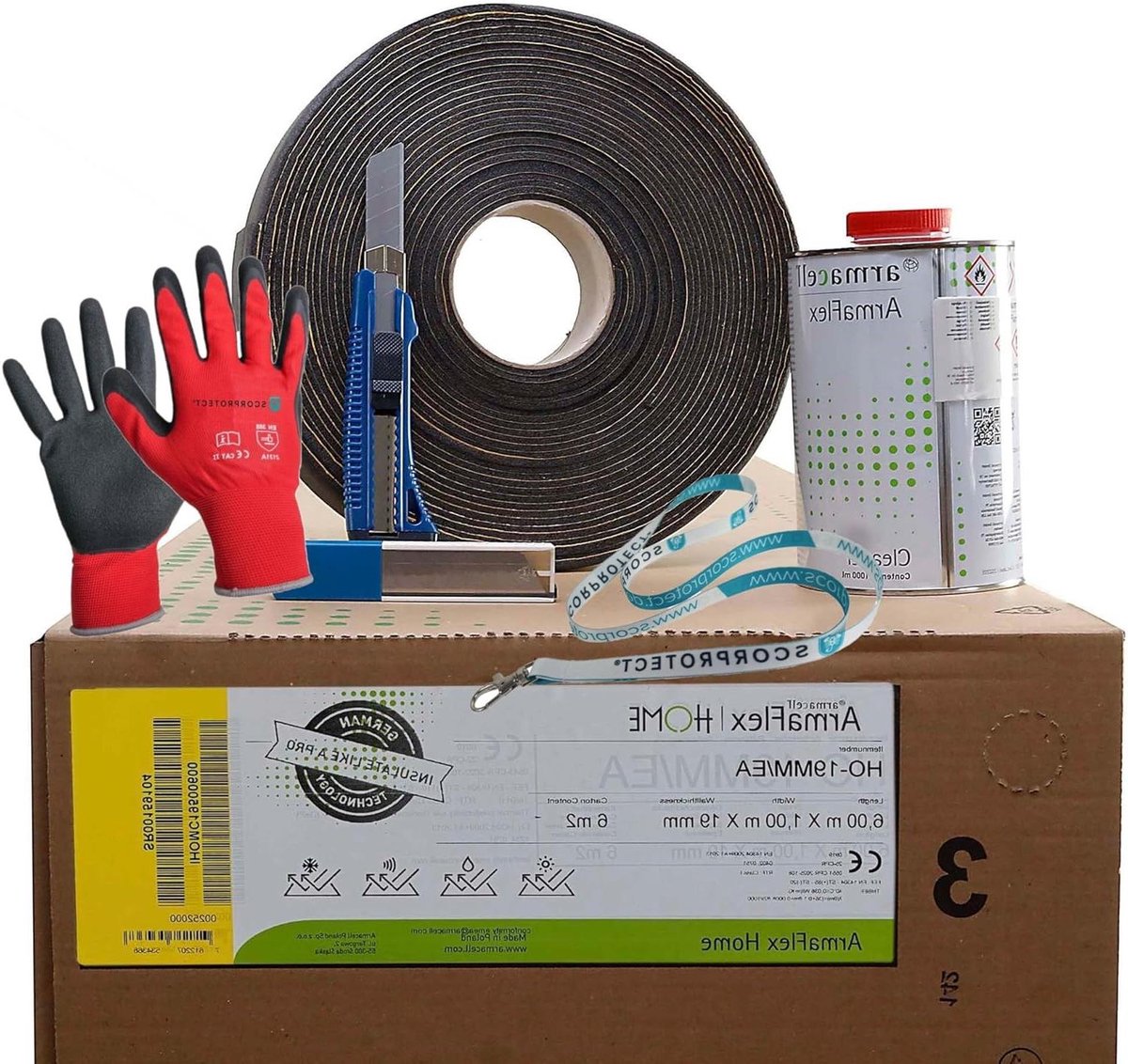 Camper Isolatie Set - Isolatieplaten Camper - Voertuig Isoleren - Zelfklevende Platen - 19 mm dik - Zwart