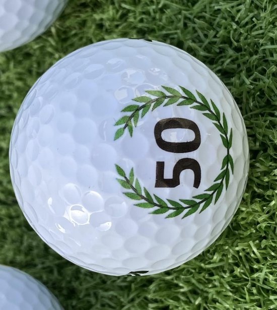 Golfballen Set - Verjaardag Golfballen - Verjaardagscadeau - Met 'Happy Birthday' opdruk - 3 stuks - Rood Blauw Geel — afbeelding 2