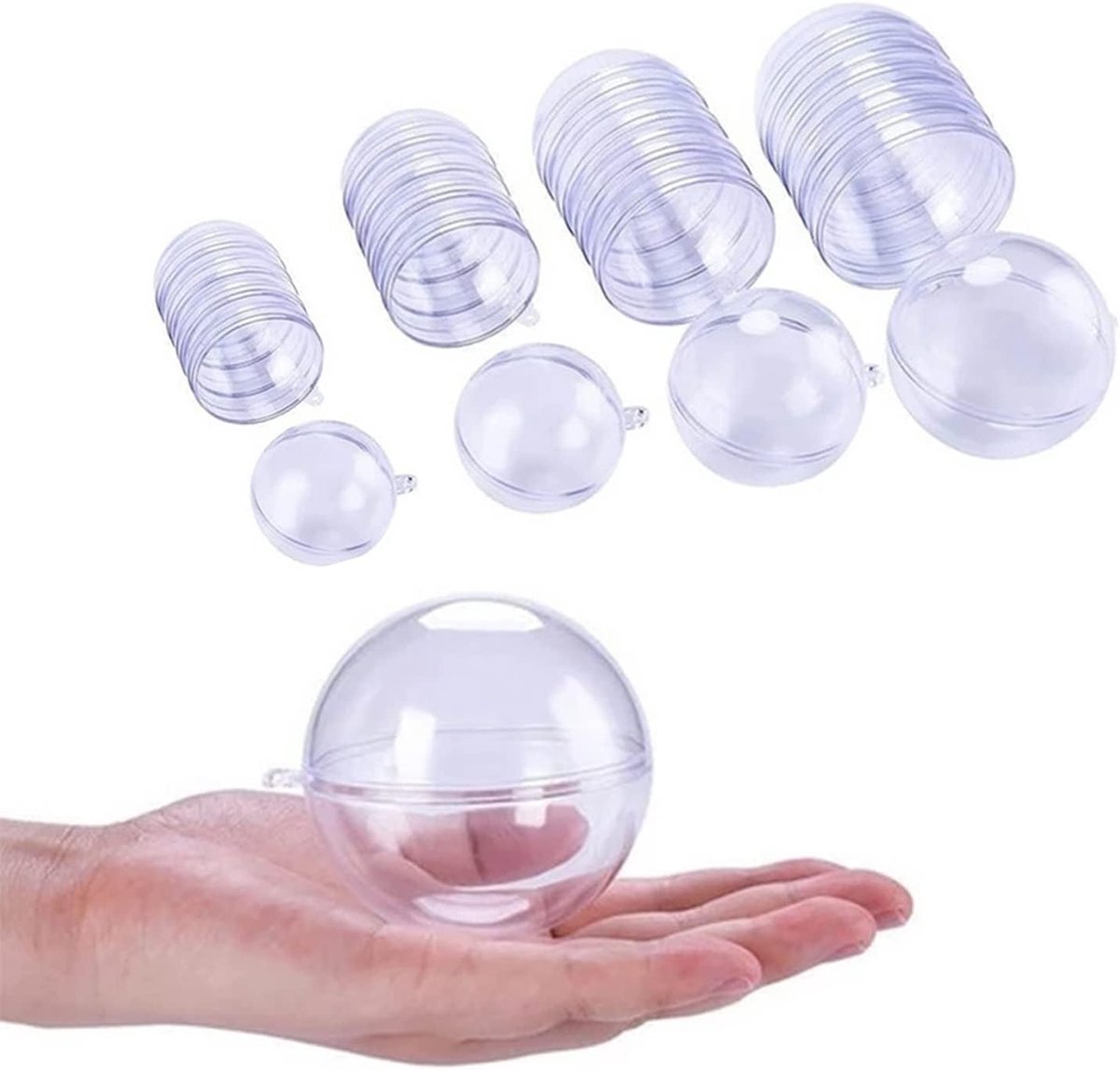 40 stuks acrylballen, doe-het-zelf ballen, vulbare acrylballen voor decoraties, beschildering, feest, bruiloft (3 cm/4 cm/5 cm/6 cm)