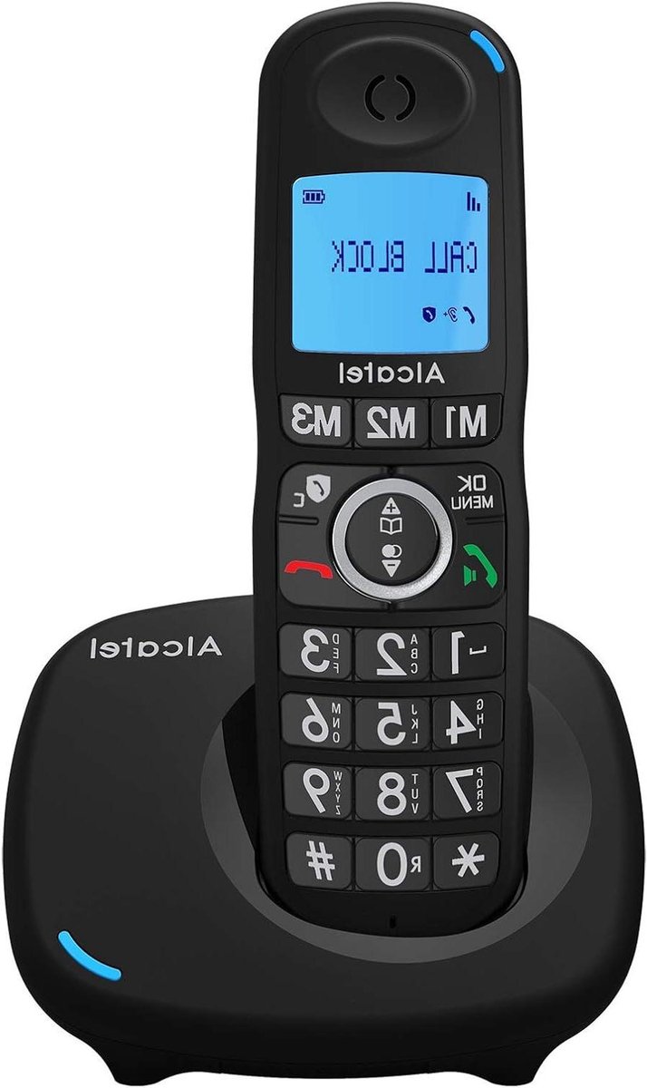 Draadloze Telefoon - Vaste Telefoon - Thuis Bellen - Verlicht Toetsenbord - 8 Uur Beltijd - Zwart