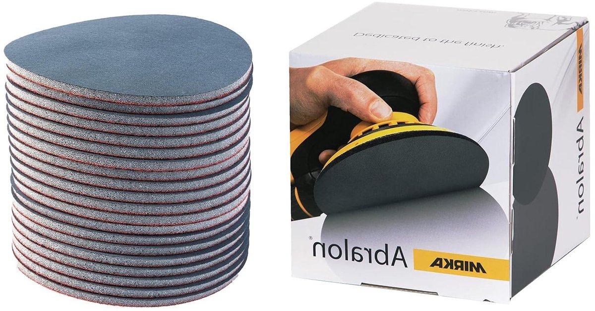 Slijpschijven Set - Polijstschijven Klittenband - Lak Afwerken - Flexibele Schuimlaag - Ø 150mm 600 Korrel - Grijs
