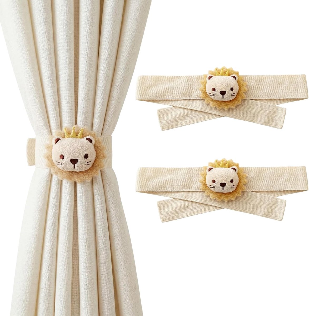 2 stuks gordijnhouders cartoon leeuw gordijnclips gordijnhouder touw beer gordijn gordijnhouder voor kinderkamer decoratie