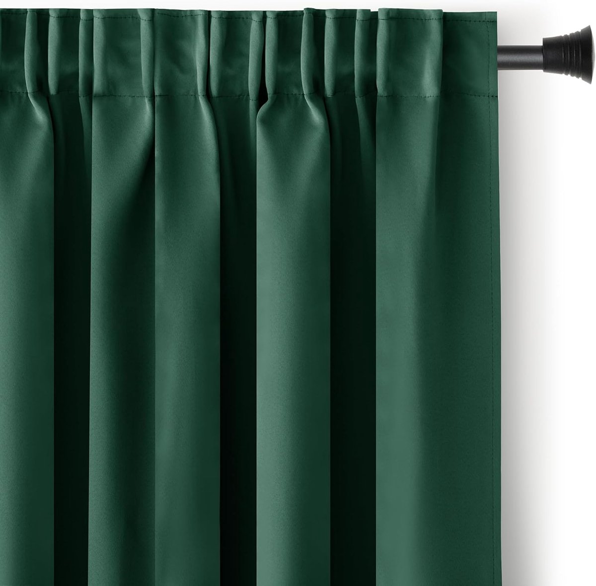 Blackout Gordijn 140x270 cm donkergroen 1 st. Kruidenband Verduisteringsgordijn Ondoorzichtig raamdecoratie Decoratief gordijn Blackout