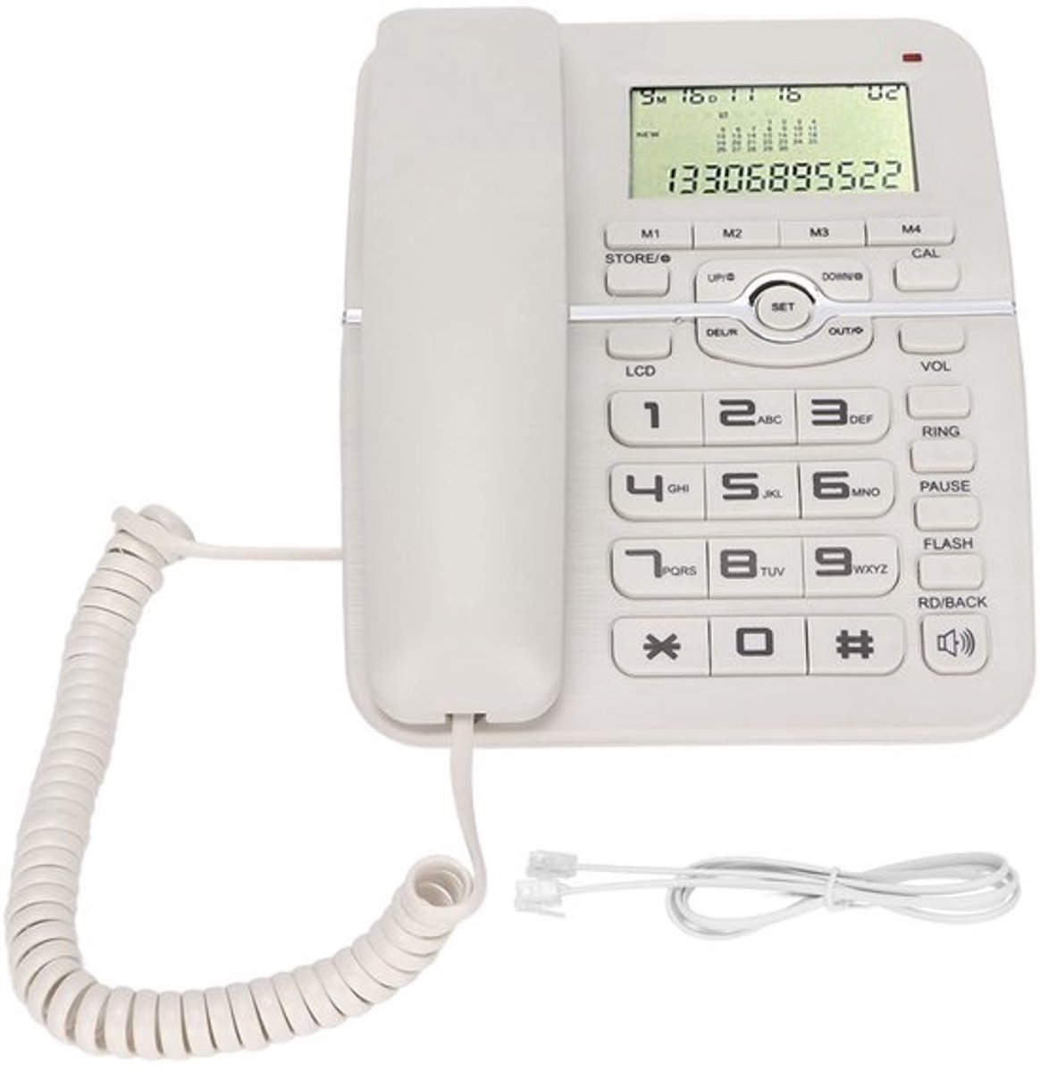 Golden crown - Vaste Telefoon - Nummerherkenning - Luidspreker - Wit