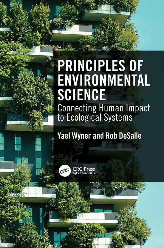 Boekomslag Principles of Environmental Science met een verticaal bosgebouw op de achtergrond.