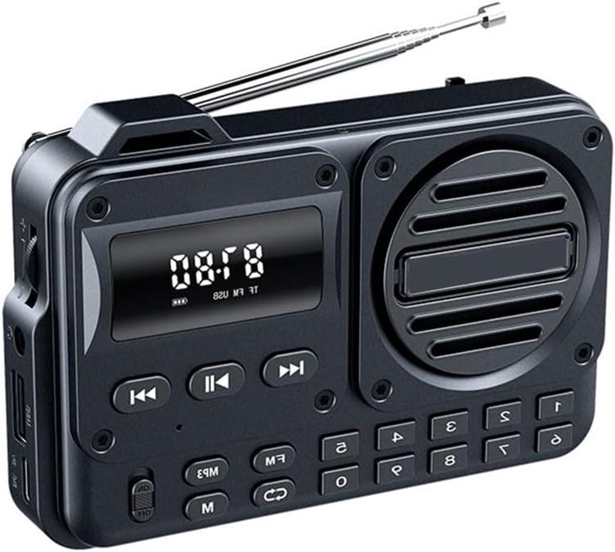 Draagbare Radio - Digitale Radio AM FM - Muziek Luisteren Buiten - 1200mAh Batterij