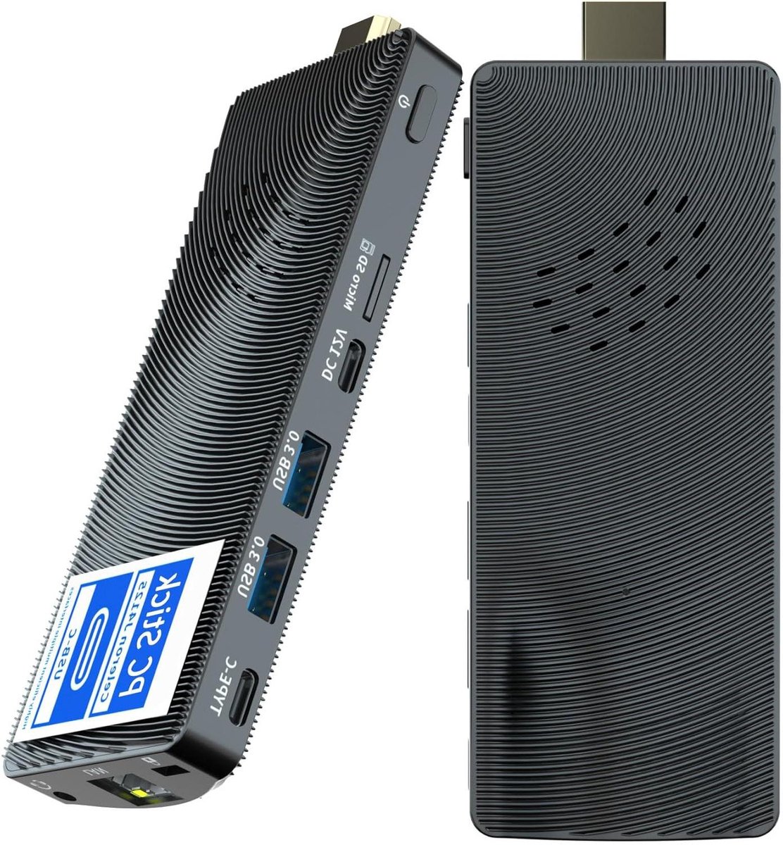 Mini PC Stick met Windows 11, 8GB RAM, 128GB, Celeron Quad-Core, Stille Fanless Desktop PC