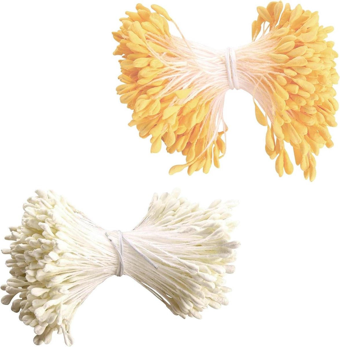Pijpenragers Bloemen - Bloemendraadjes Stofbloemen - Bloemstukken Maken - Natuurlijk Katoenen Touw - 700 stuks - Wit