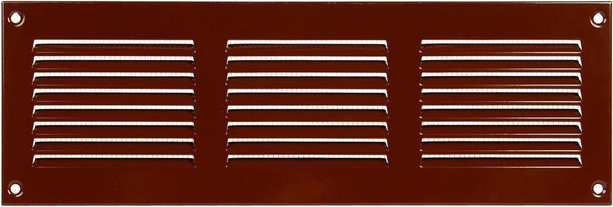 Ventilatieafdekking - Rooster Afdekplaat - Ventilatie Afdekken - Ingebouwd Ongedierte Scherm - 30 x 10 cm - Bruin