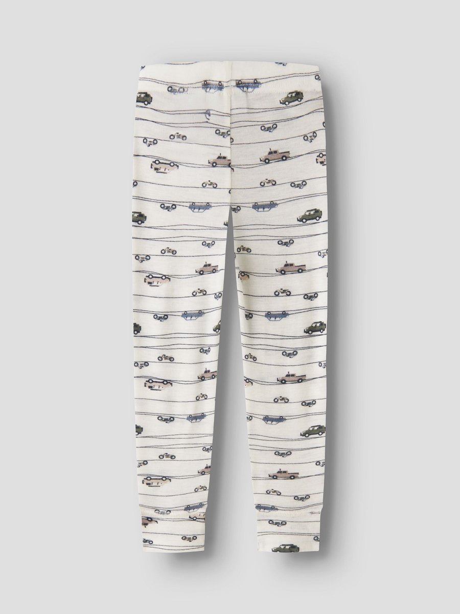 NAME IT - NMMWANG WOOL RIB LONGJOHN AOP - Jongens - Leggings