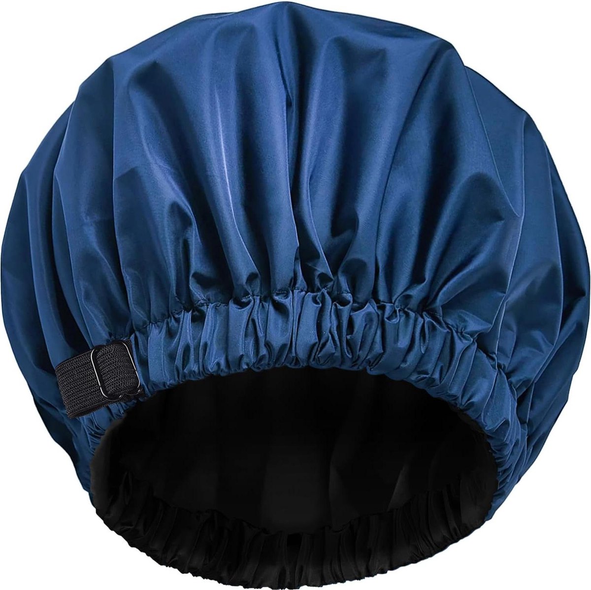 Douchemuts Dames - Badmuts Haar - Haar Beschermen - Zijde Gevoerd - Extra Groot - Blauw